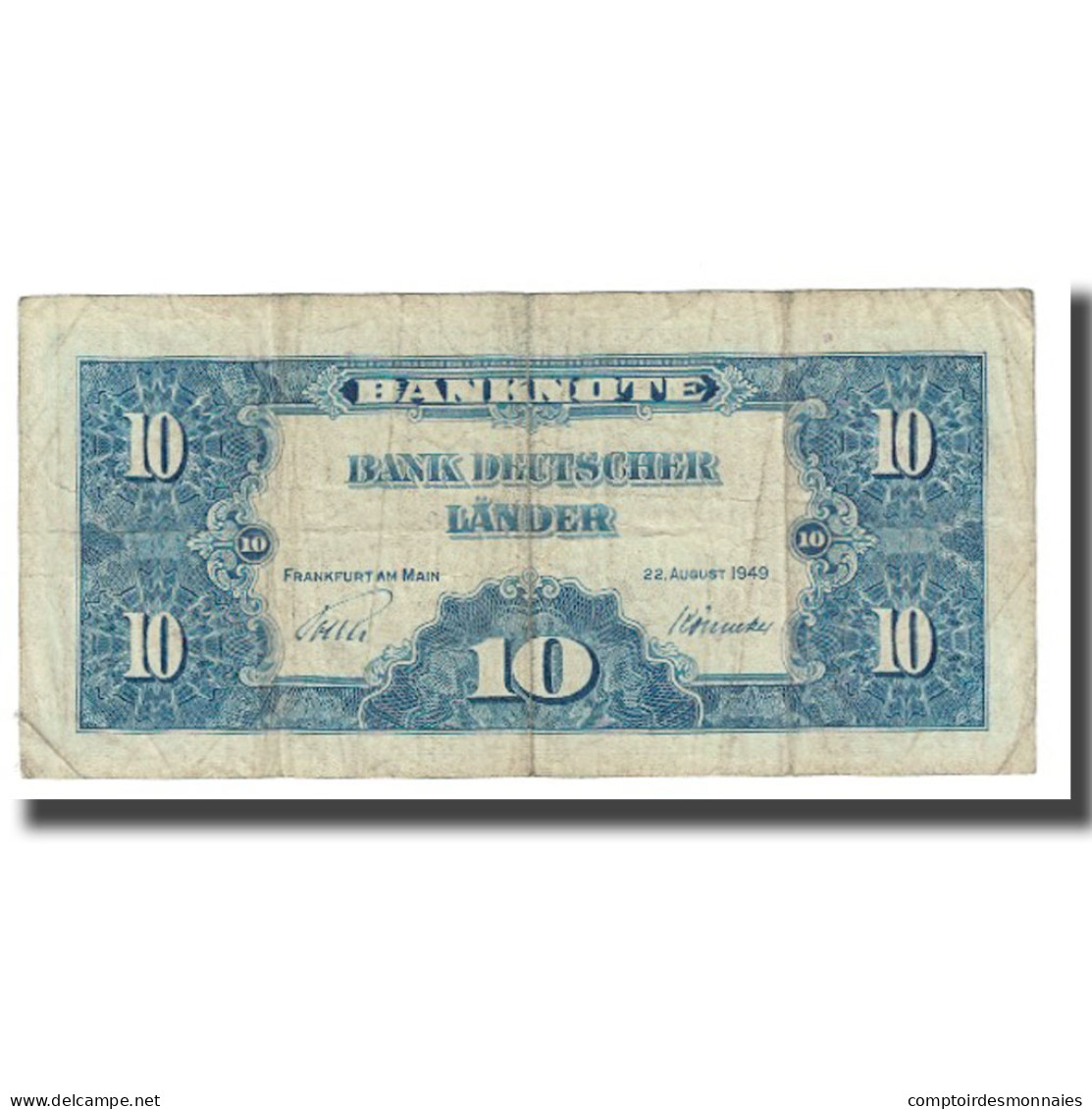 Billet, République Fédérale Allemande, 10 Deutsche Mark, 1949, KM:16a, TB - 10 Deutsche Mark
