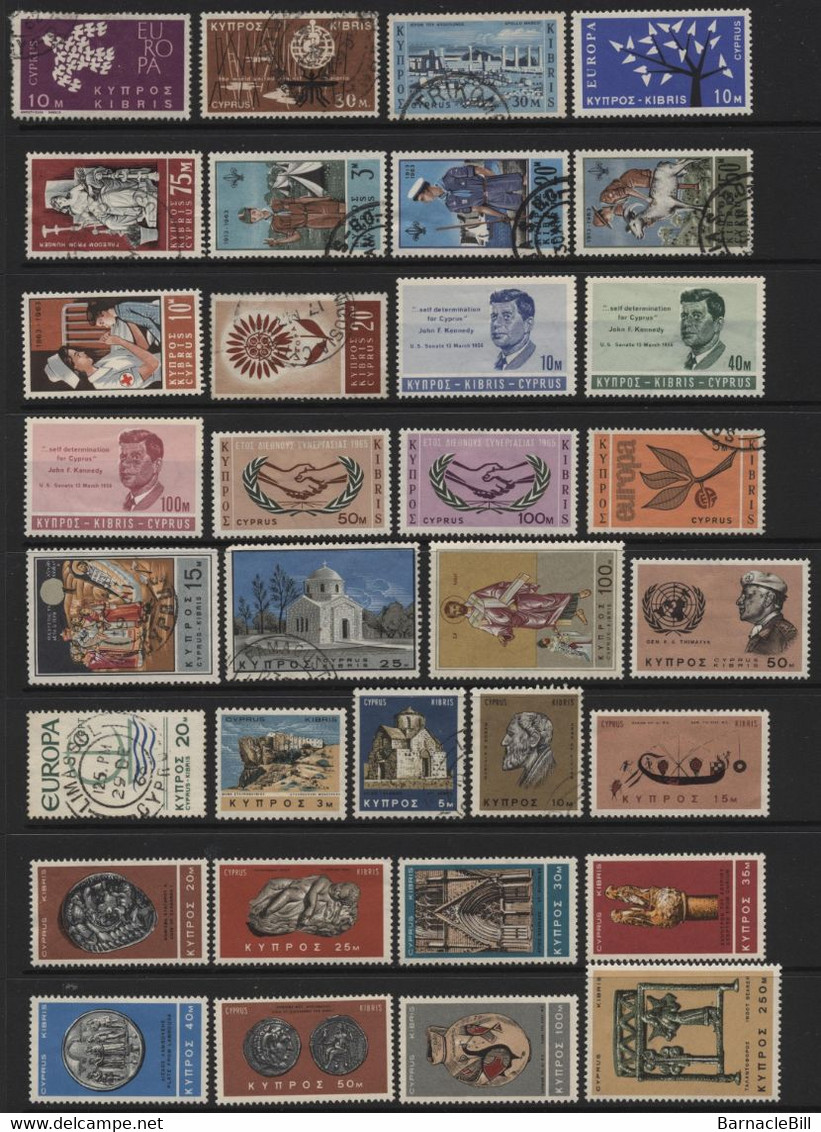 Cyprus (03) 1962 - 1967.  50 Different Stamps. Mint And Used. Hinged. - Otros & Sin Clasificación