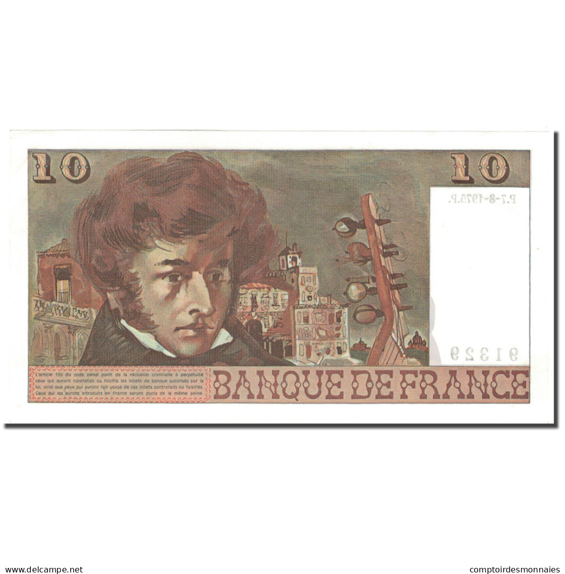 France, 10 Francs, Berlioz, 1975, P. A.Strohl-G.Bouchet-J.J.Tronche, 1975-08-07 - 10 F 1972-1978 ''Berlioz''