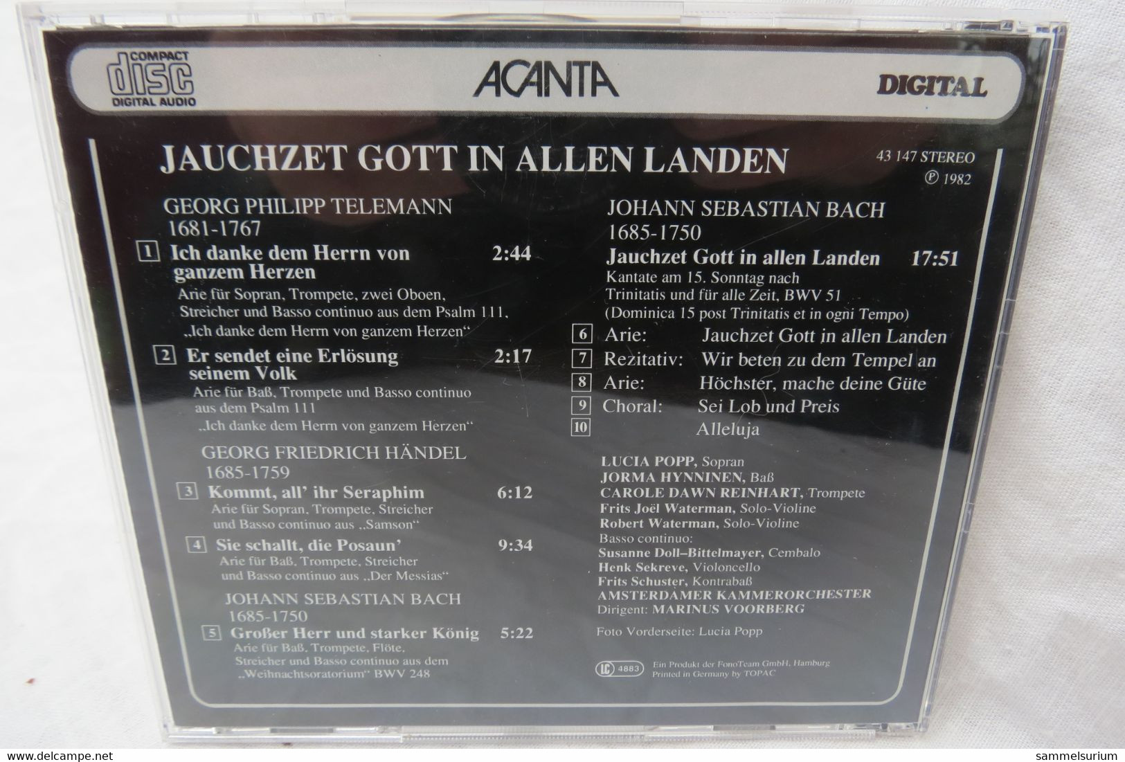 CD "Lucia Popp / Jorma Hynninen / Carole Dawn Reinhart" Jauchzet Gott In Allen Landen - Gospel En Religie