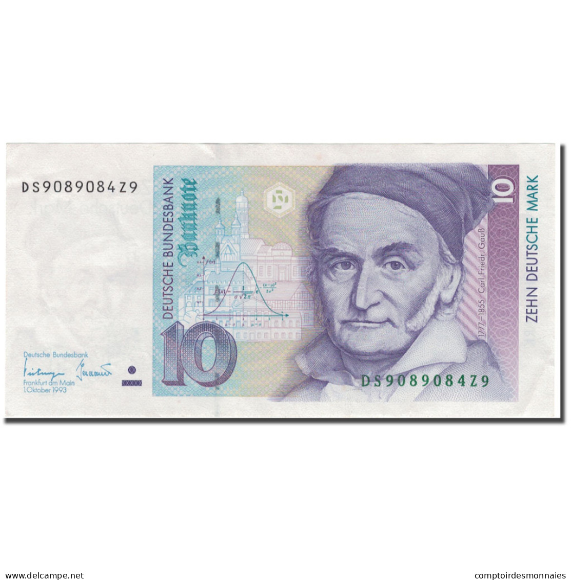 Billet, République Fédérale Allemande, 10 Deutsche Mark, 1993, 1993-10-01 - 10 Deutsche Mark