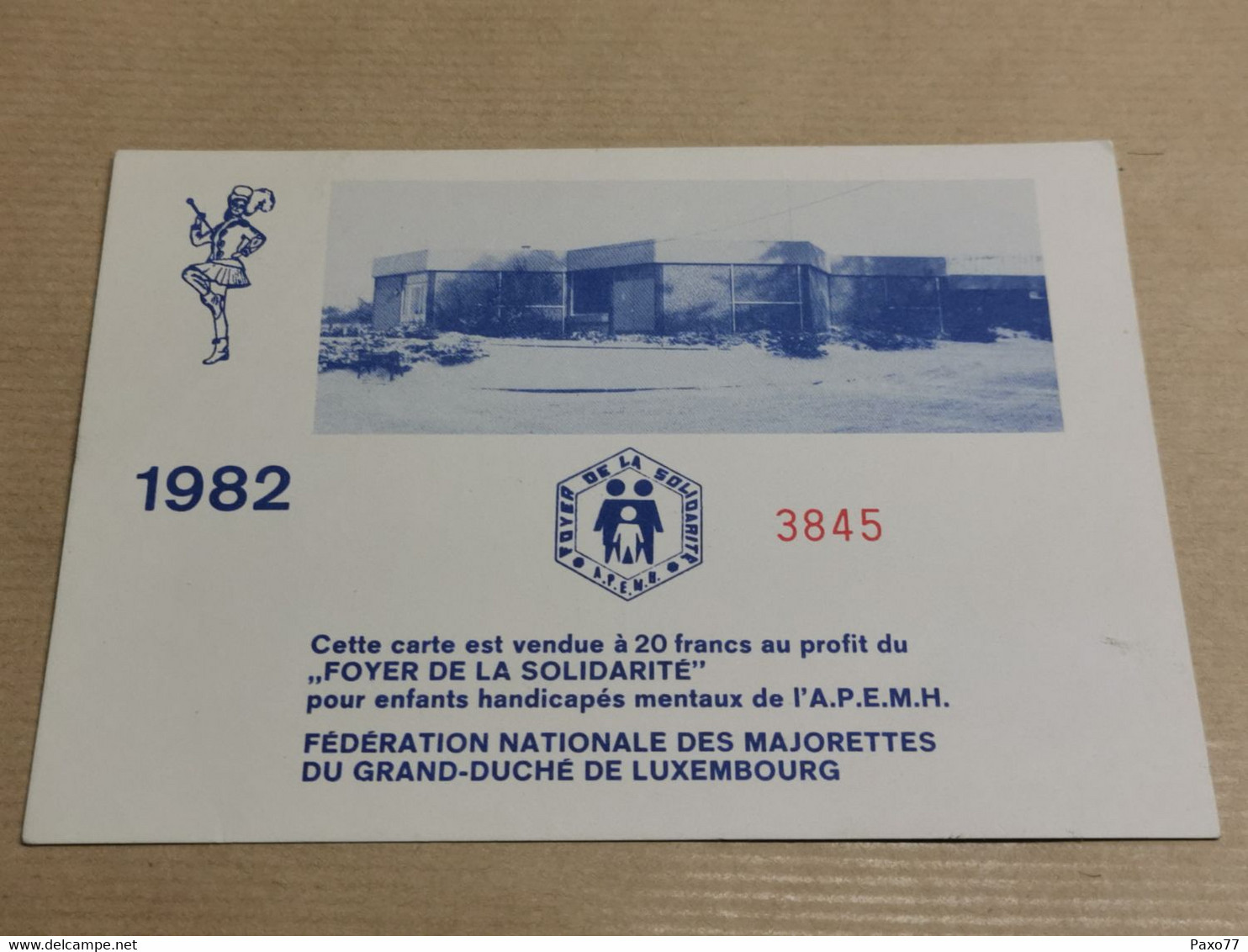 Carte, Fédération Nationale Des Majorettes, Vendu Ao Profit De  La À. P. E. M. H. Luxemburg - Otros & Sin Clasificación