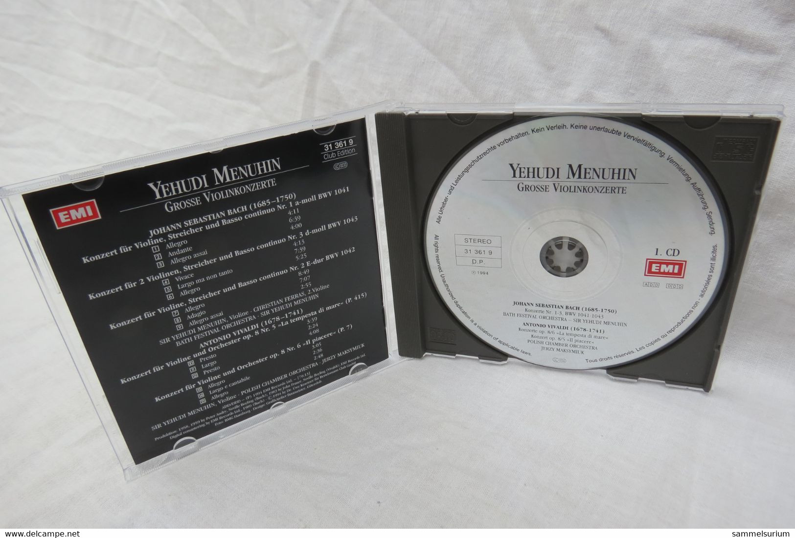 5 CDs "Yehudi Menuhin" Grosse Violinkonzerte - Canti Gospel E Religiosi