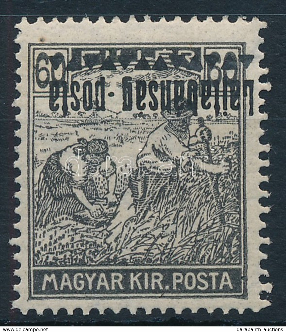 ** Nyugat-Magyarország III. 1921 Arató 60f Fordított Felülnyomással, Bodor Vizsgálójellel - Altri & Non Classificati