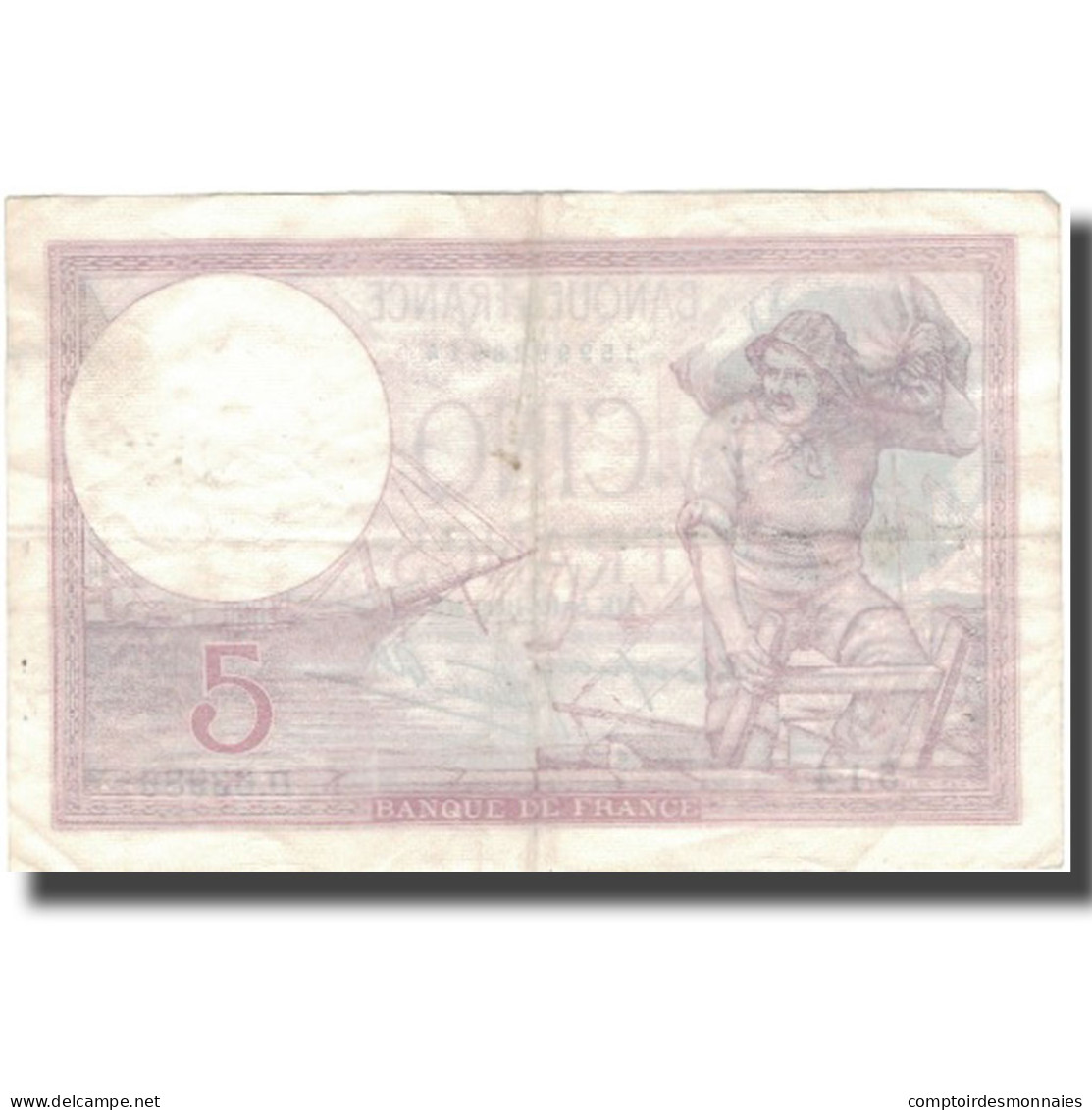 France, 5 Francs, Violet, 1939, 1939-10-05, TB+, Fayette:4.11, KM:83 - 5 F 1917-1940 ''Violet''