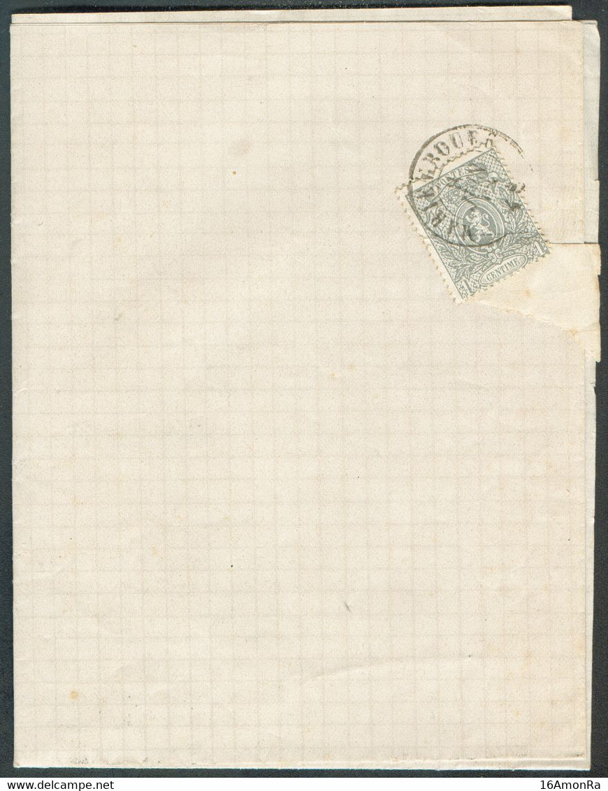 N°23 - PETIT LION 1 Centime Gris Obl. Dc MARIEMBOURG 8 JUIN 68 sur Imprimé (bande Otée) / Circulaire Datée Du 29 Mai 186 - 1866-1867 Blasón