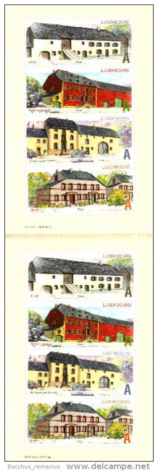 Luxembourg Carnet De 8 Timbres "A"  Architecture Traditionnelle Les Couleurs Du Luxembourg 2011 - Cuadernillos