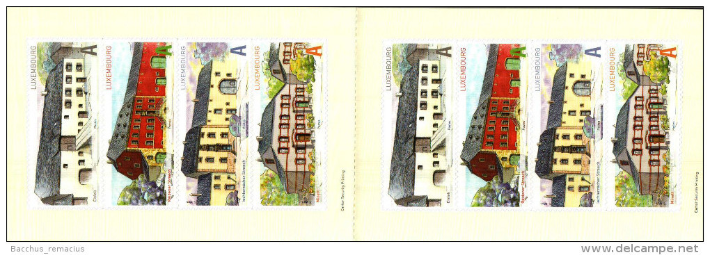 Luxembourg Carnet De 8 Timbres "A"  Architecture Traditionnelle Les Couleurs Du Luxembourg 2011 - Cuadernillos