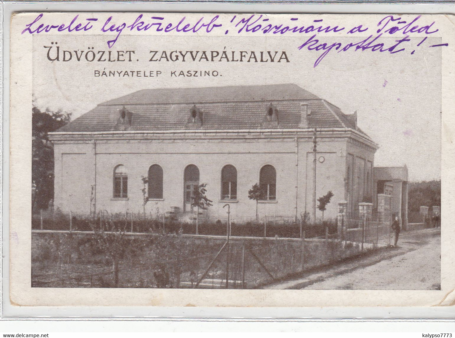 ZAGYVAPALFALVA  -    Bányatelep Kaszino 1925   ,  Salgótarján , Bergbau , Mining - Hungary