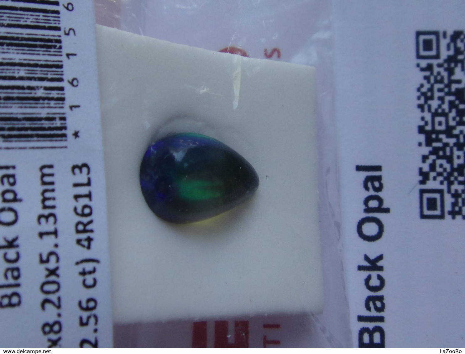 LaZooRo: Black Opal 2.56ct - Certificate - Opale