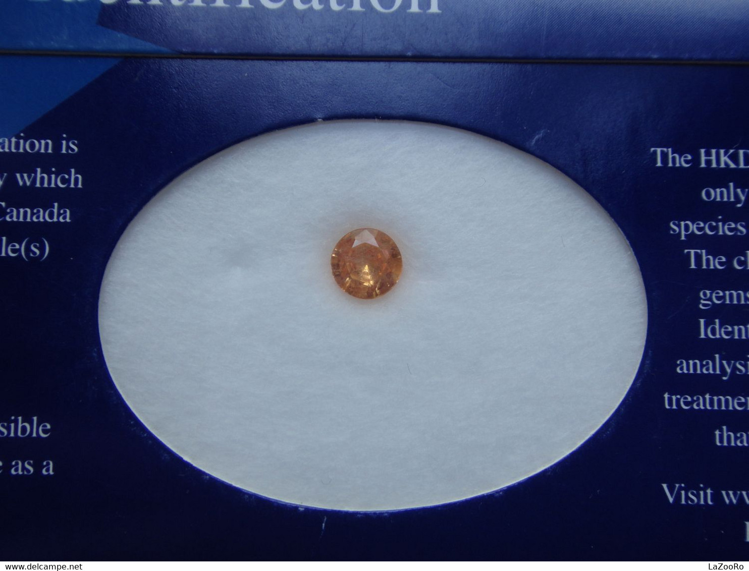 LaZooRo: Spessartine 0.77ct - Certificate  DETAILS IN THE PICTURES! - Autres & Non Classés