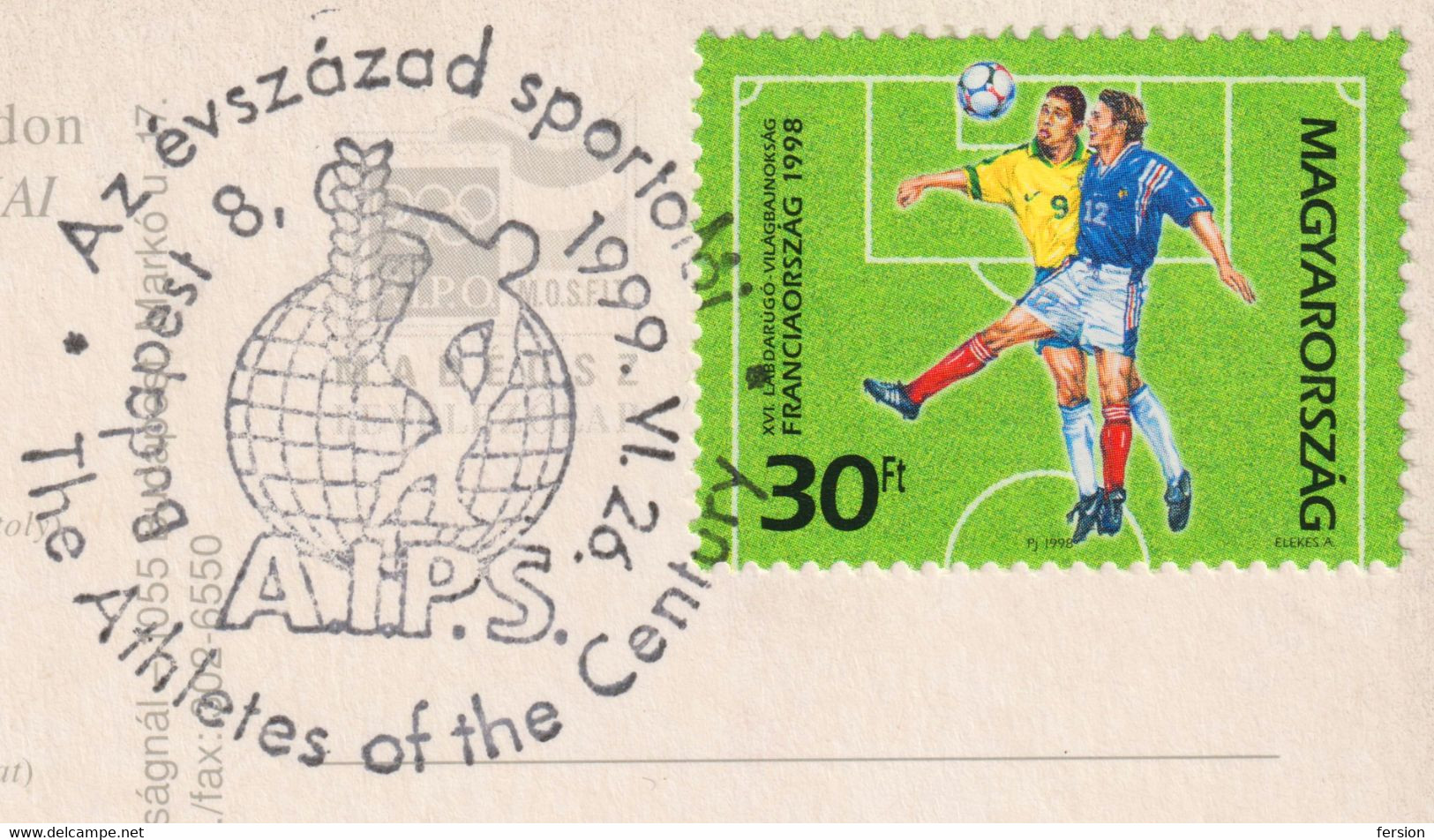 LONDON 1948 Champions HUNGARY -  Reprint Postcard FDC Postmark SOCCER FOOTBALL FIFA CUP France 1998 - Estate 1948: Londra