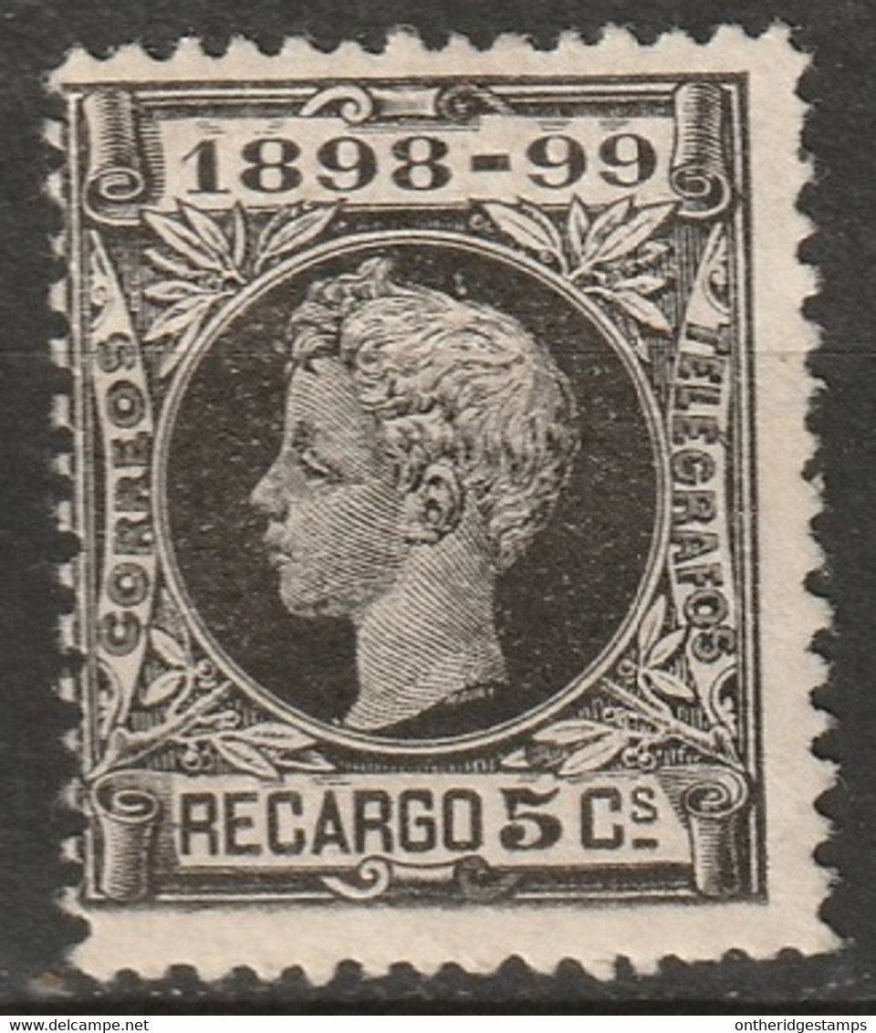 Spain 1898 Sc MR27  War Tax MH* Disturbed Gum - Kriegssteuermarken