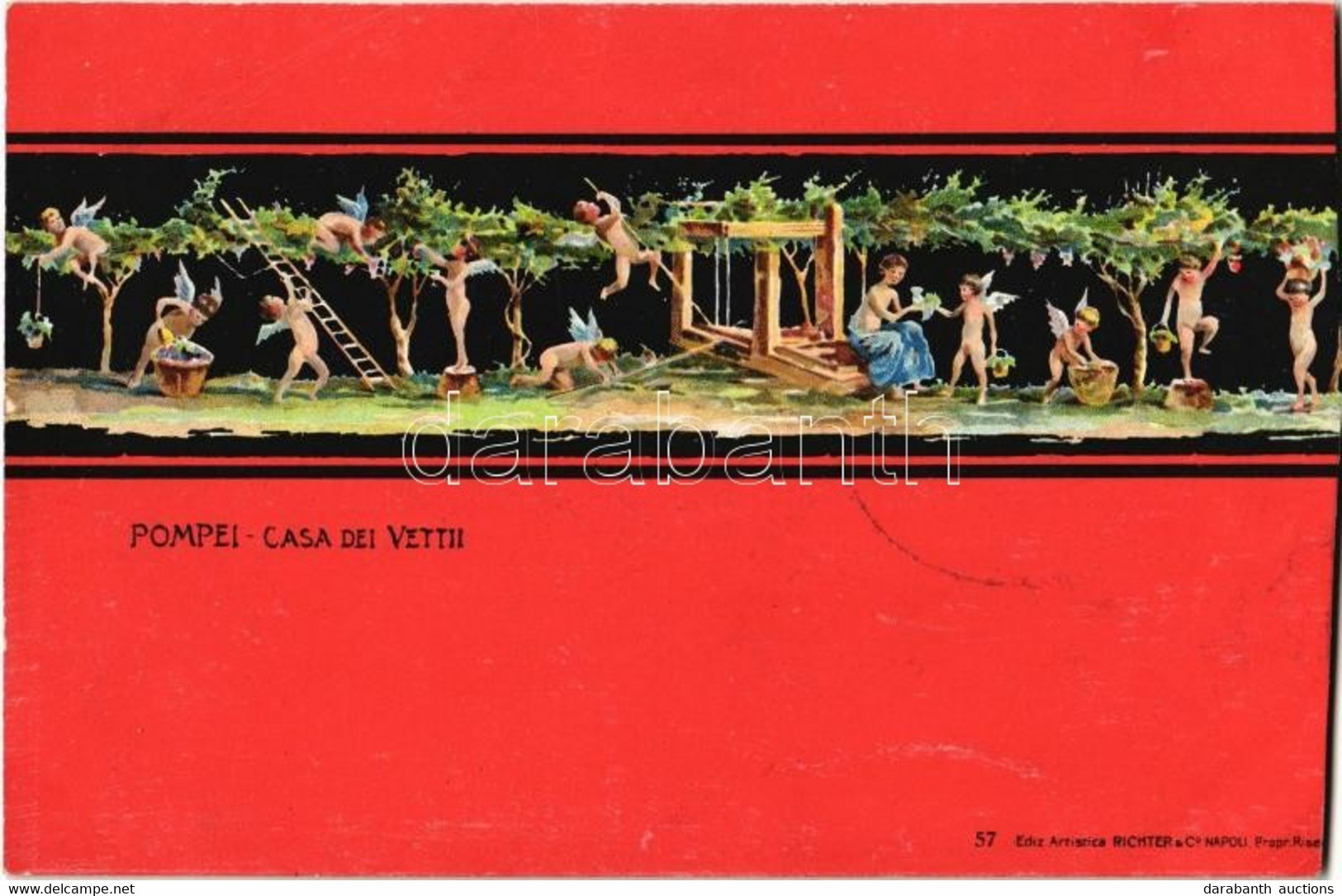 ** T4 Pompei, Pompeii; Casa Dei Vettii / House Of The Vettii. Litho (cut) - Ohne Zuordnung