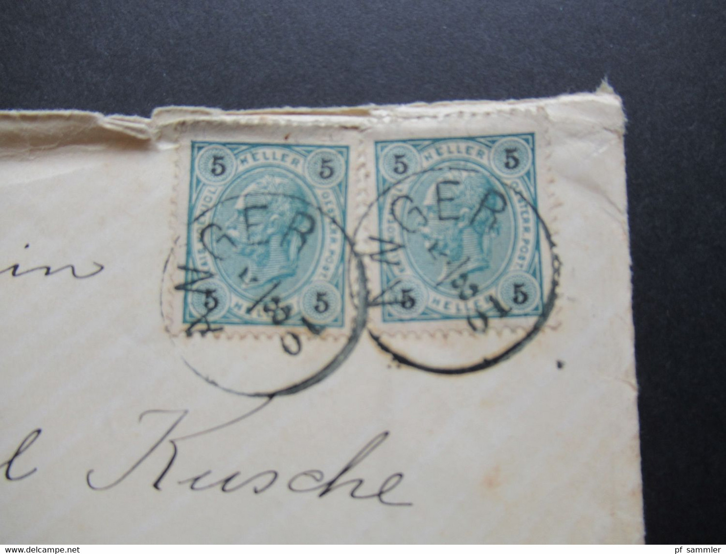 Österreich 1901 Kaiser Franz Joseph Nr. 72 (2) Stempel K1 Anger Und Ank. Strichstempel Graz Brief Mit Inhalt - Brieven En Documenten