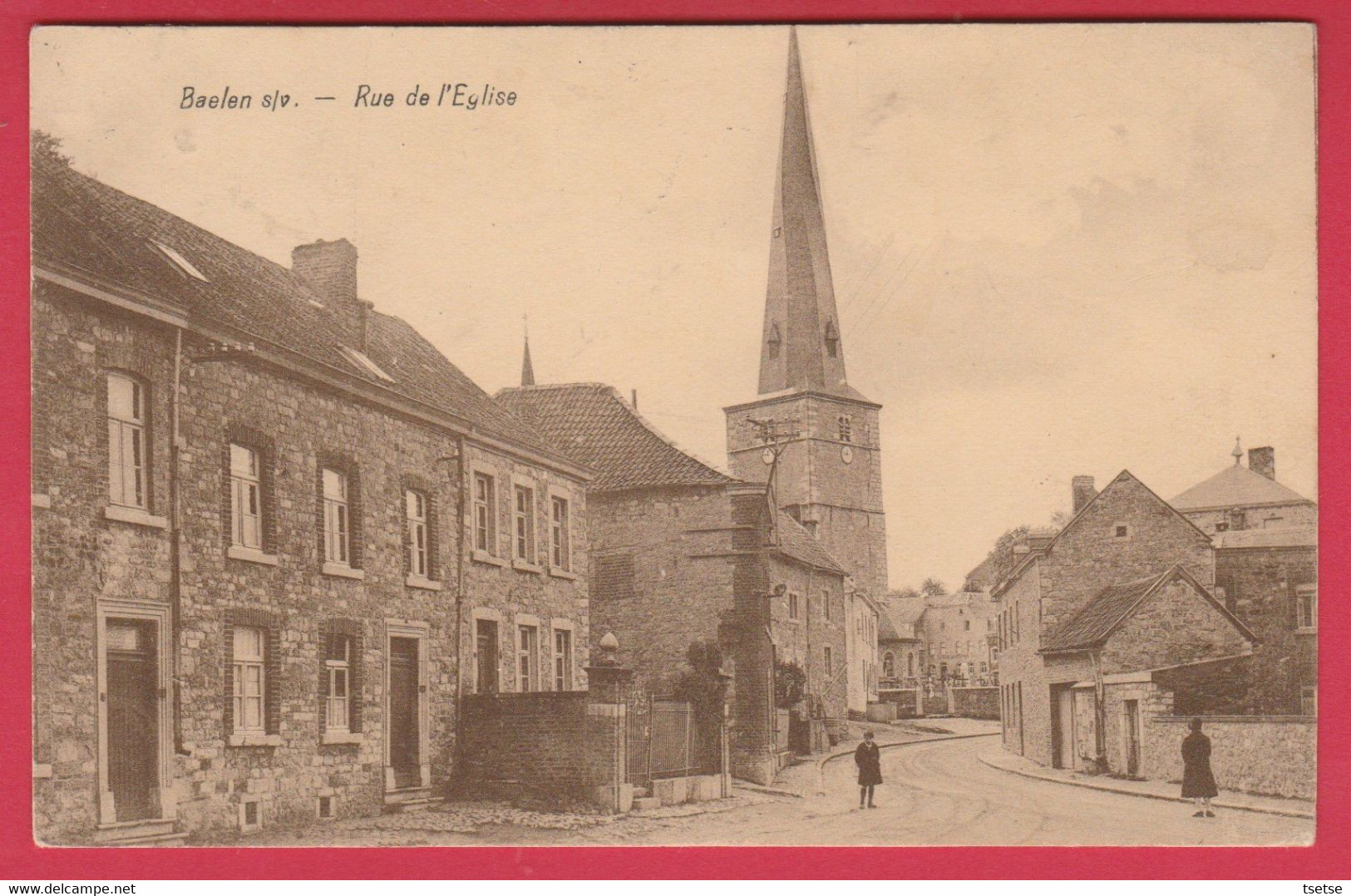 Baelen S/v - Rue De L'Eglise - 1933 ( Voir Verso ) - Baelen