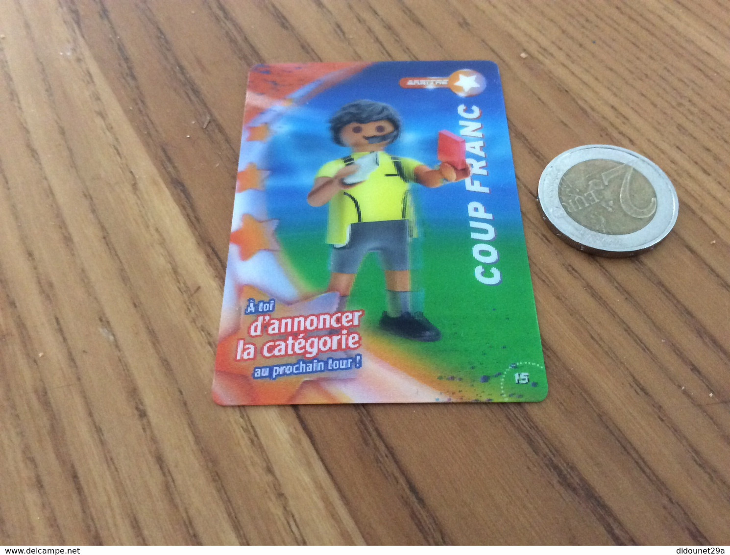 Carte Playmobil 2021 Geobra "N°15 - COUP FRANC" (football) 3D - Andere & Zonder Classificatie