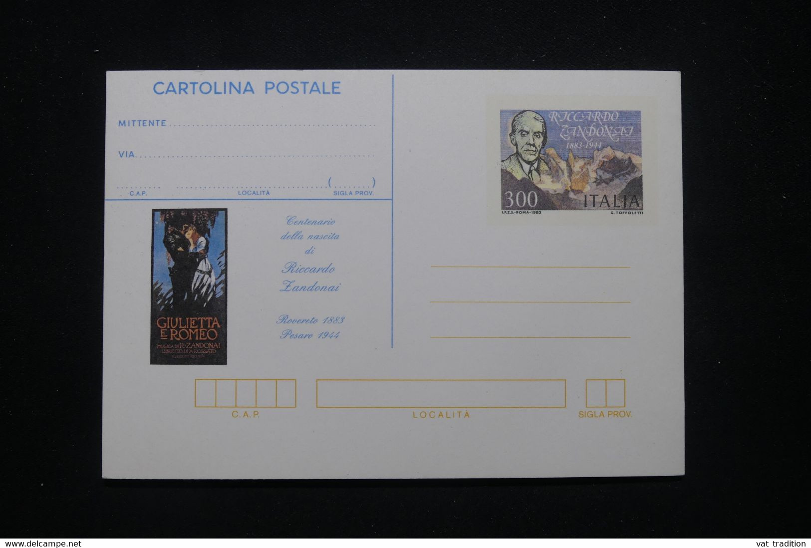 ITALIE - Entier Postal Illustré ( Roméo Et Juliette ) , Non Circulé - L 99866 - Interi Postali