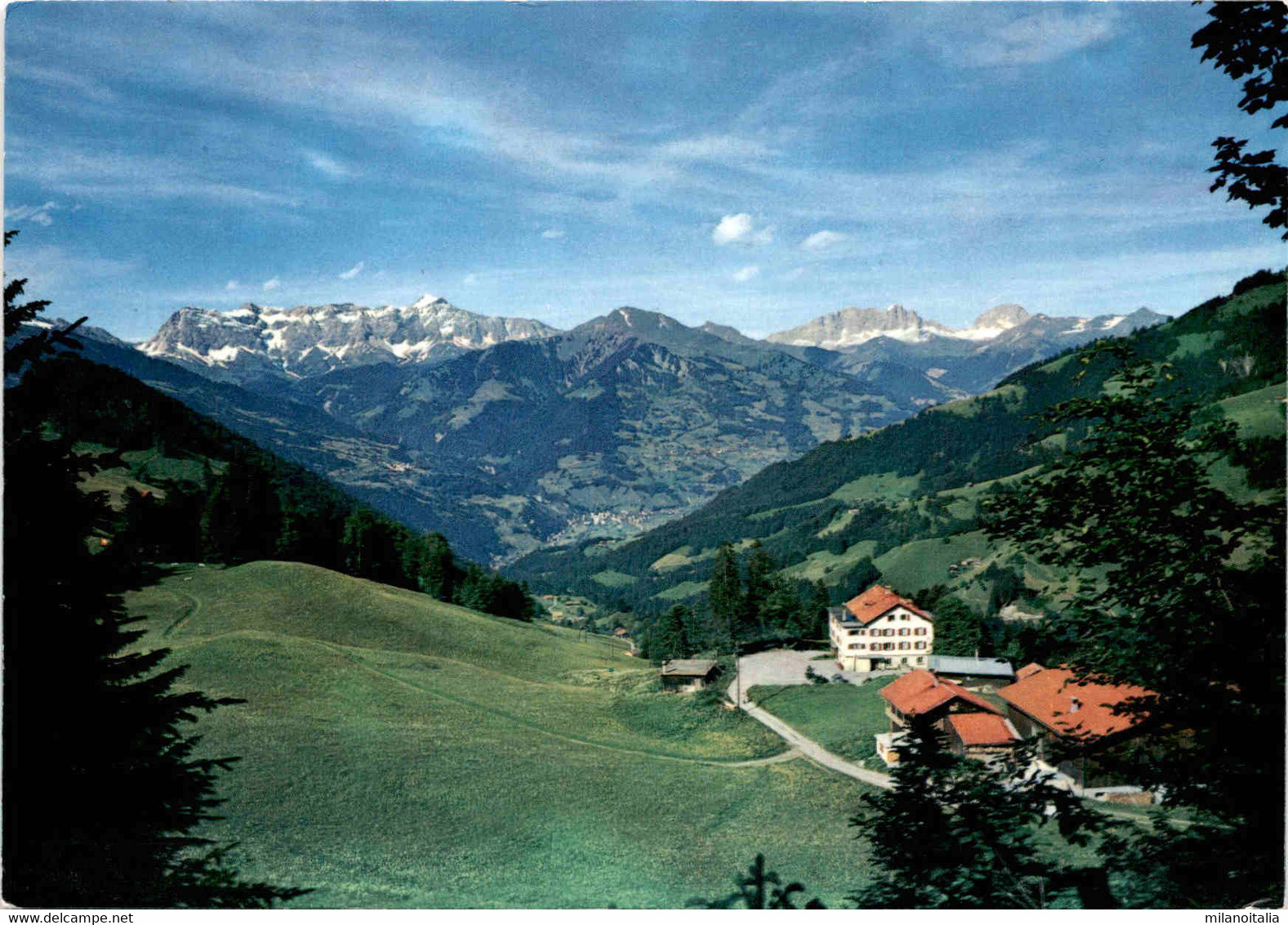 Erholungsheim "Flüeli" - Valzeina - Blick Ins Prättigau Mit Rhätikonkette * 20. 8. 1971 - Valzeina