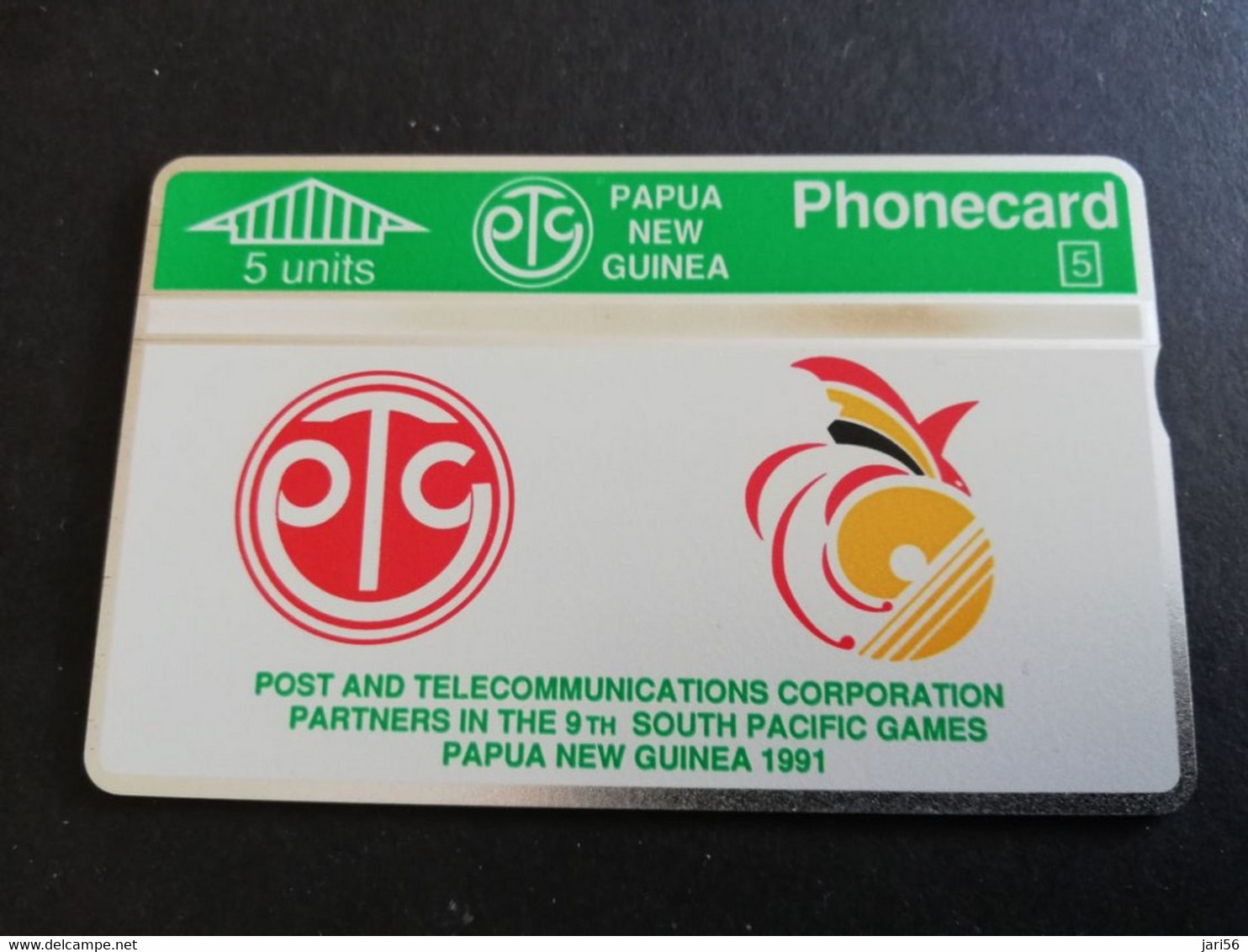 PAPOEA NEW GUINEA 5 UNITS   9TH SOUTH PACIFIC GAMES 1991 L&G CARD SERIE 104G    MINT  ** 5679** - Papouasie-Nouvelle-Guinée