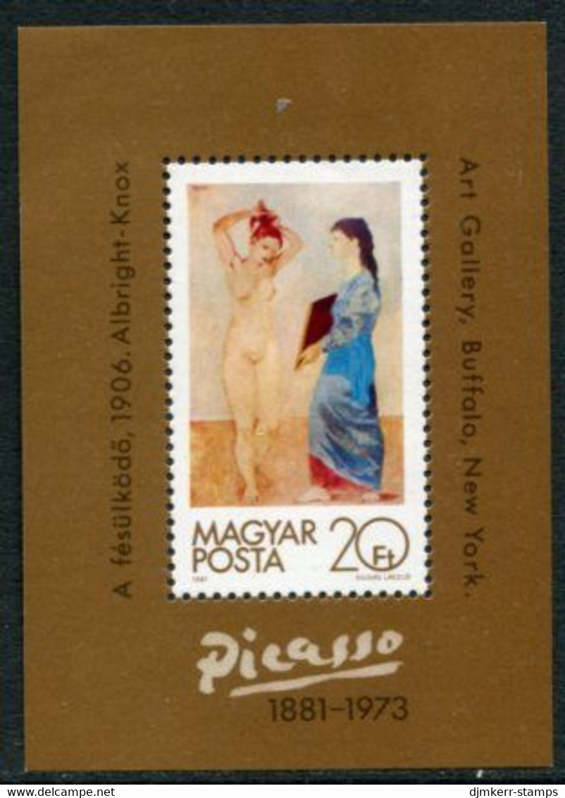 HUNGARY 1981 Picasso Centenary Block MNH / **.  Michel Block 154A - Blocchi & Foglietti