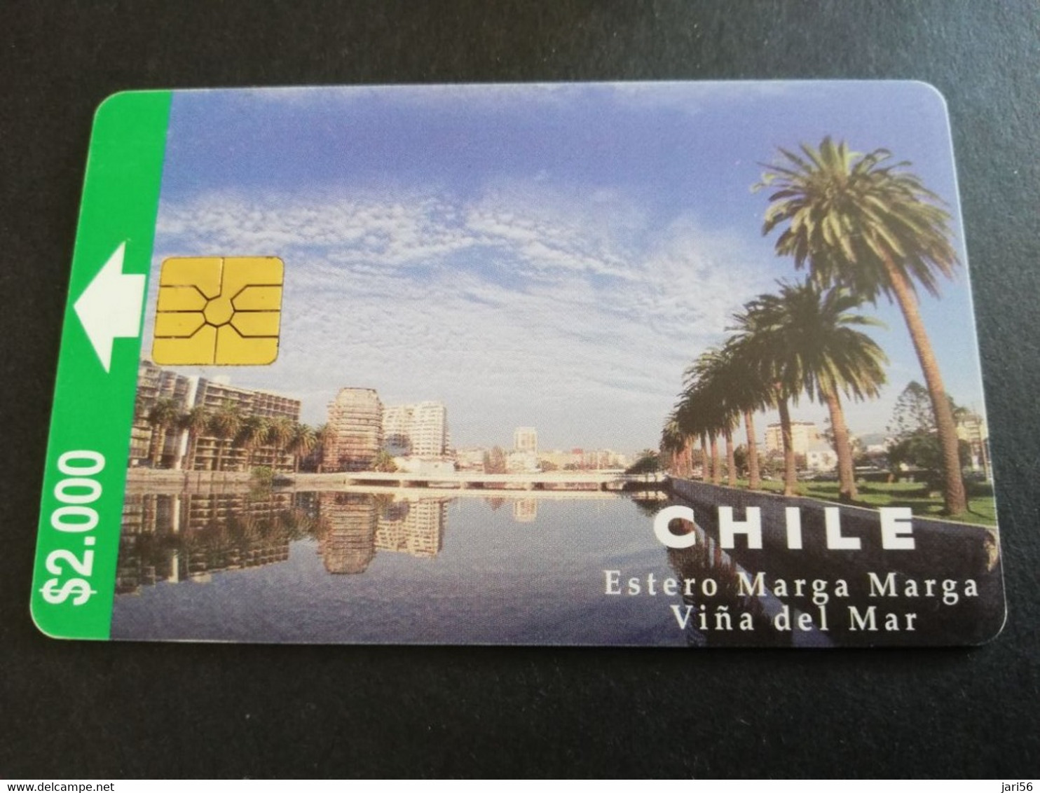 CHILI   CHIP $ 2.000  TREES   ESTERO MARGA MARGA VINA DEL MAR   FINE USED CARD   ** 5687** - Chili