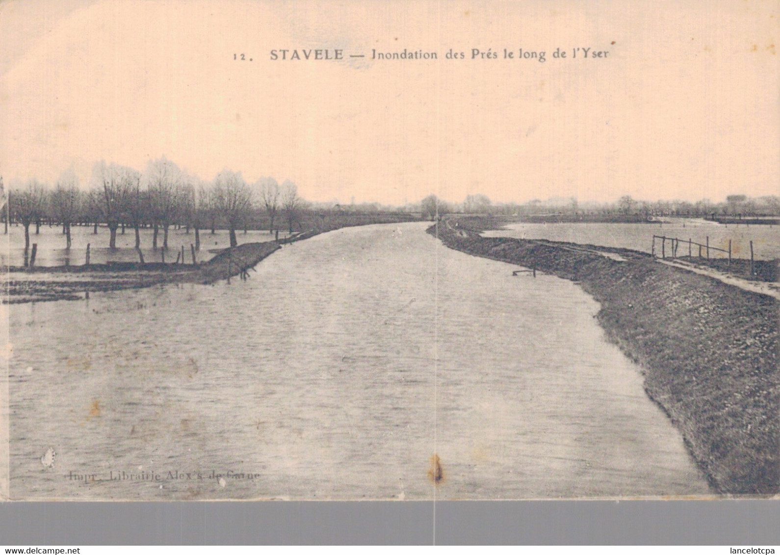 STAVELE / INONDATION DES PRES LE LONG DE L'YSER - Alveringem