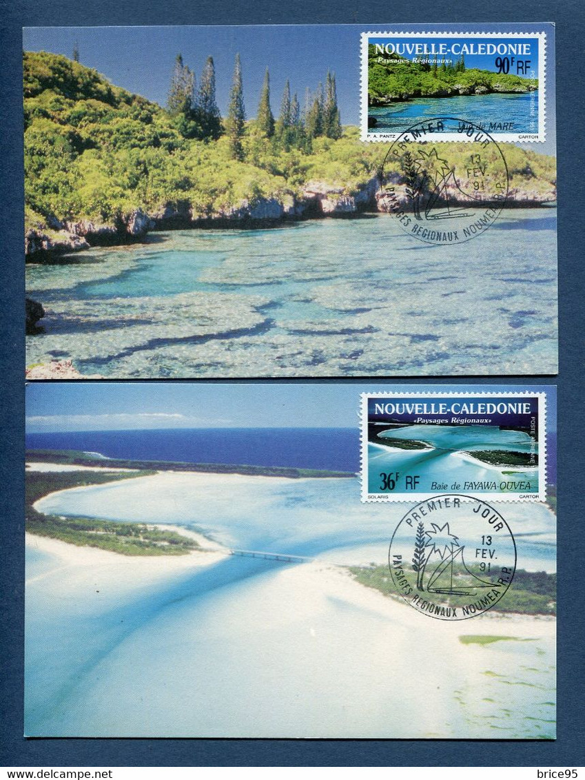 ⭐ Nouvelle Calédonie - Carte Maximum - Premier Jour - FDC - Paysages Régionaux Nouméa - 1991 ⭐ - Cartes-maximum