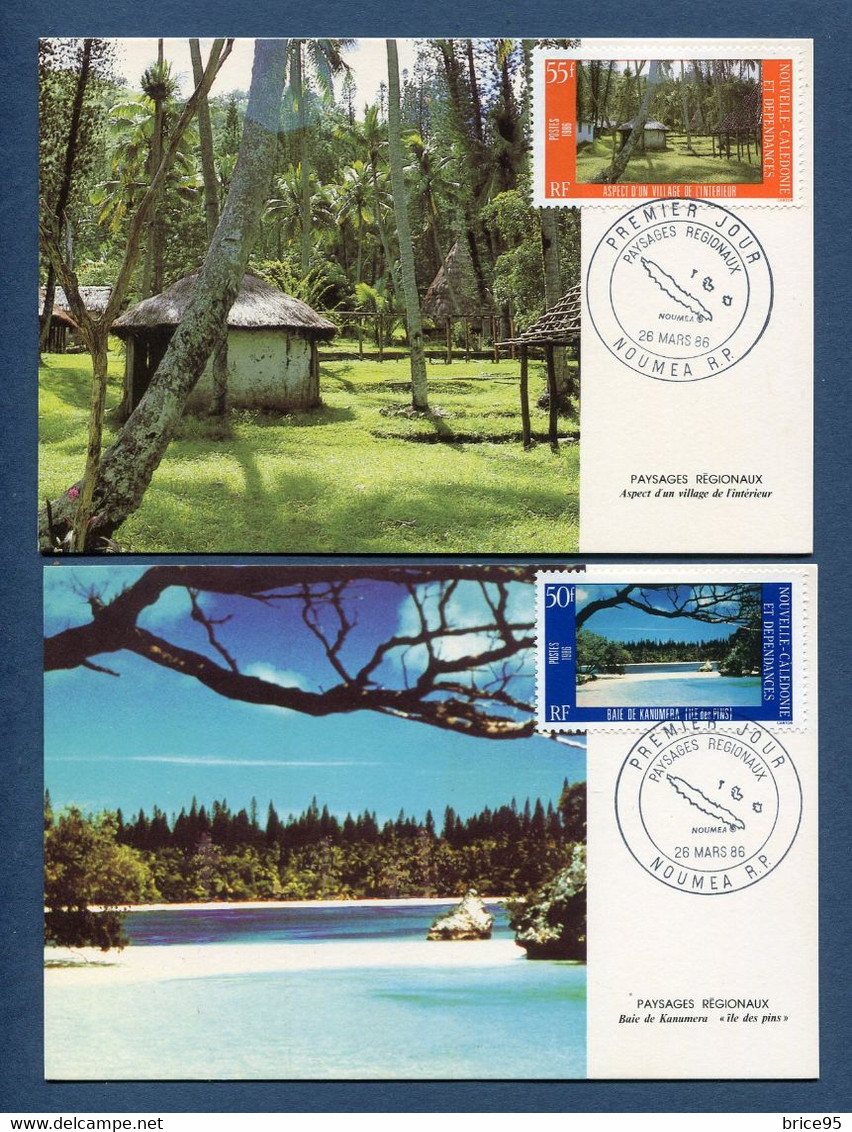 ⭐ Nouvelle Calédonie - Carte Maximum - Premier Jour - FDC - Paysages Régionaux - 1986 ⭐ - Cartes-maximum