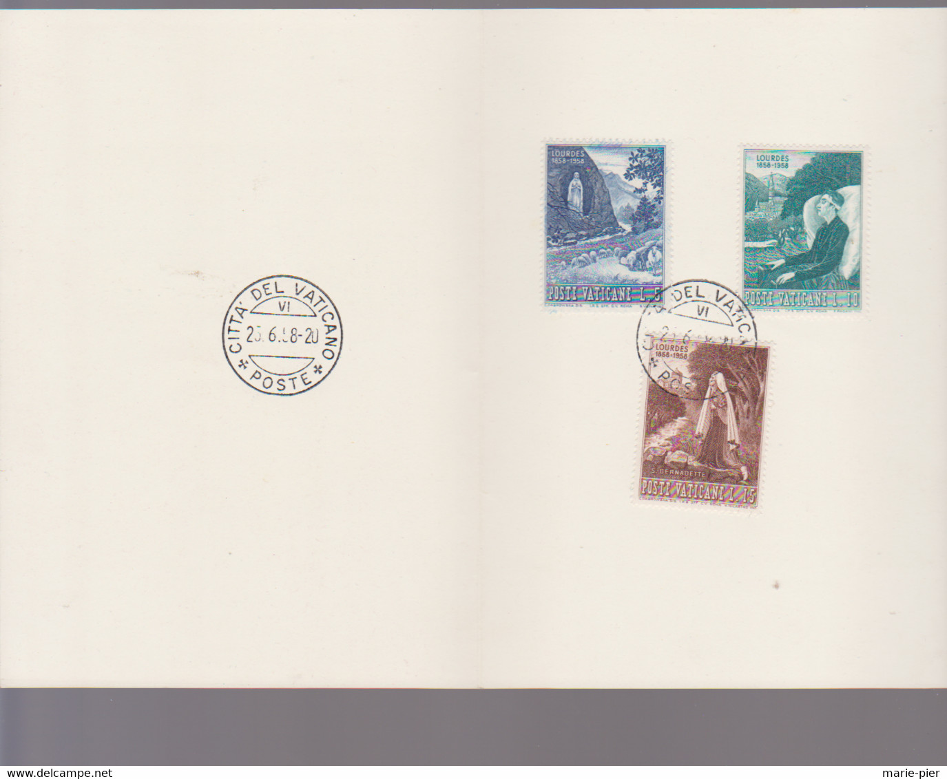 Timbres Vatican 1er Jour- 1958 - Blocchi E Foglietti