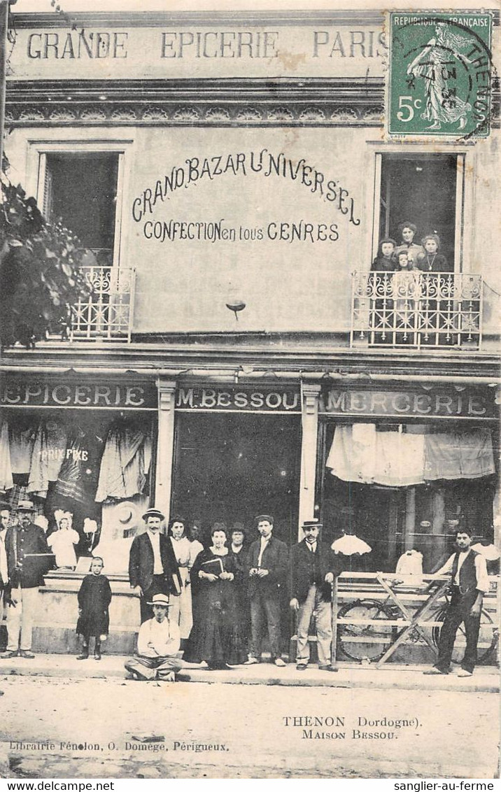 CPA 24 THENON GRAND BAZAR UNIVERSEL MAISON BESSOU - Autres & Non Classés