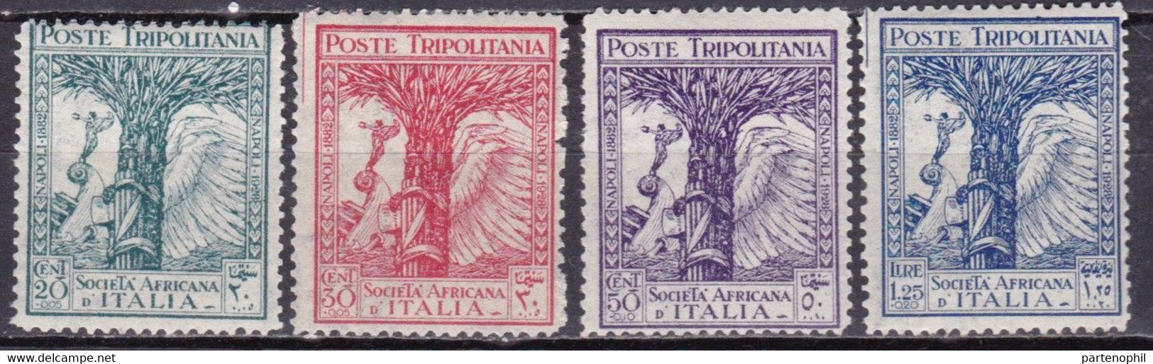 Tripolitania - Società Africana N.46/49 MNH - Tripolitaine