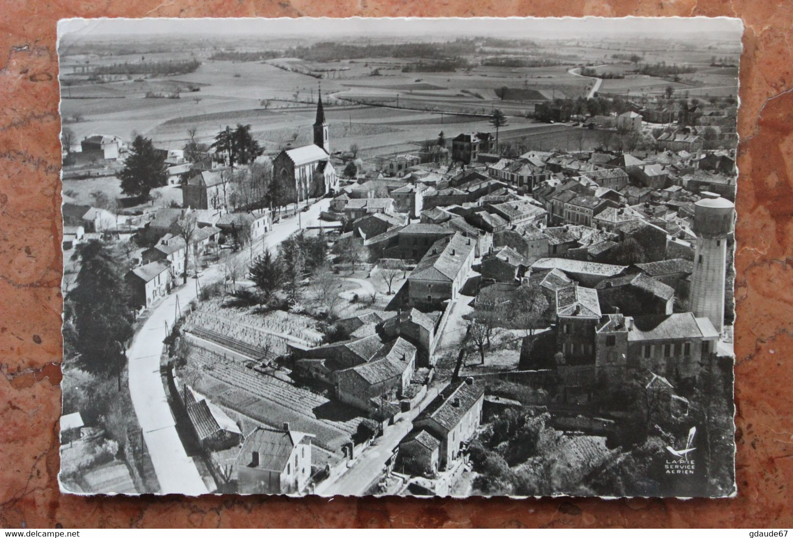 LAROQUE-TIMBAUT (47) - L'EGLISE ET L'ECOLE DES GARCONS - Laroque Timbault