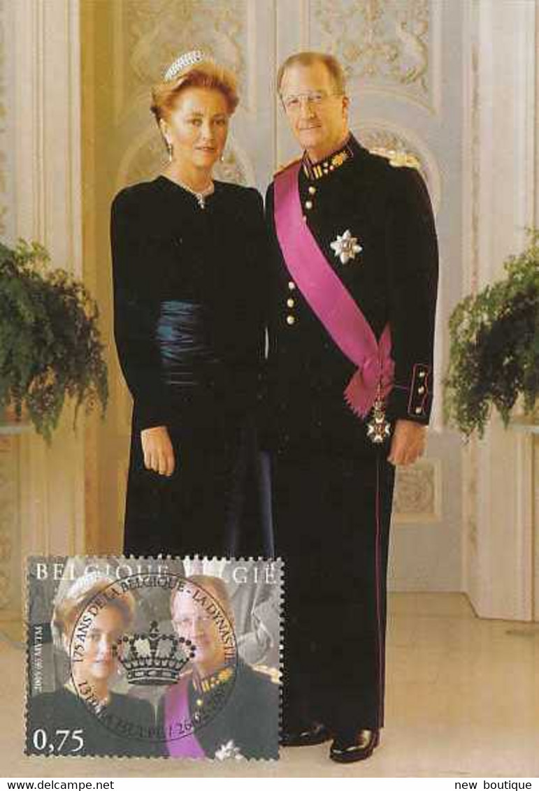 NB - [14157]TB//-CMAX 3356, 2005, MB - Belgique - 175 Ans De La Belgique, Le Couple Royal Entouré De Ses Prédécesseurs - Case Reali