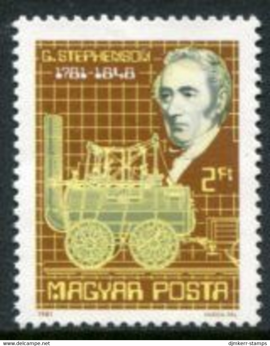HUNGARY 1981 Stephenson's Steam Locomotive Bicentenary  MNH / **.  Michel 3502 - Nuevos