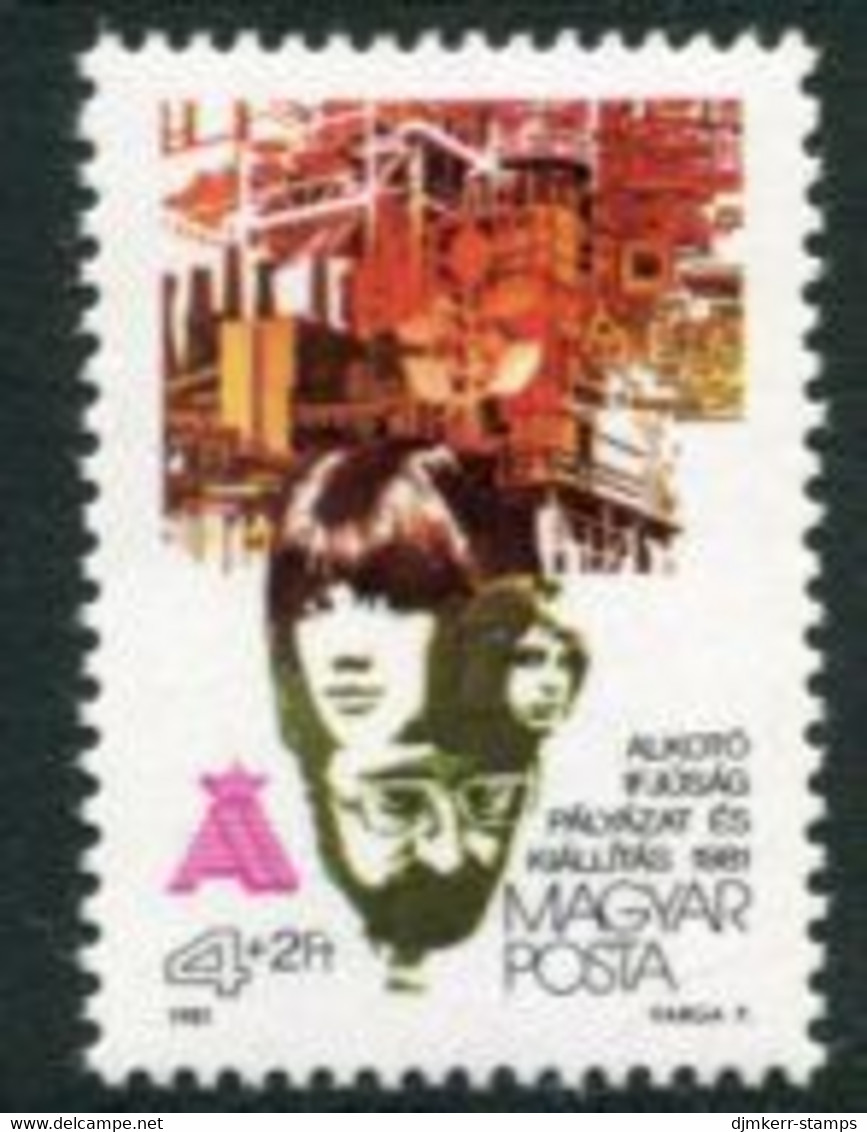 HUNGARY 1981 Communist Youth Charity MNH / **.  Michel 3501 - Unused Stamps