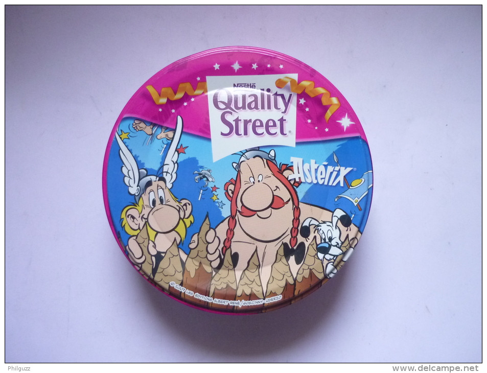 BOITE QUALITY STREET EN METAL Fer Blanc - ASTERIX - ASTERIX & OBELIX - Art De La Table