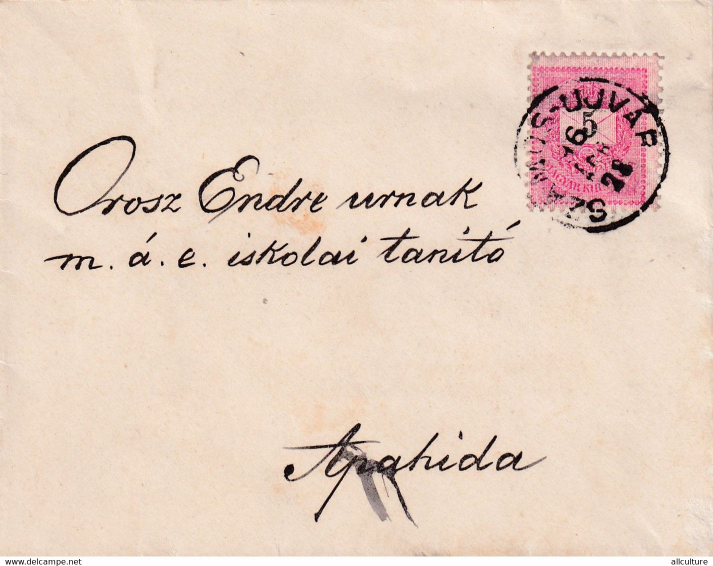 A8463- SZAMOS-UJVAR LETTER TO APAHIDA CLUJ 1896 STAMP ON COVER MAGYAR POSTA - Cartas & Documentos