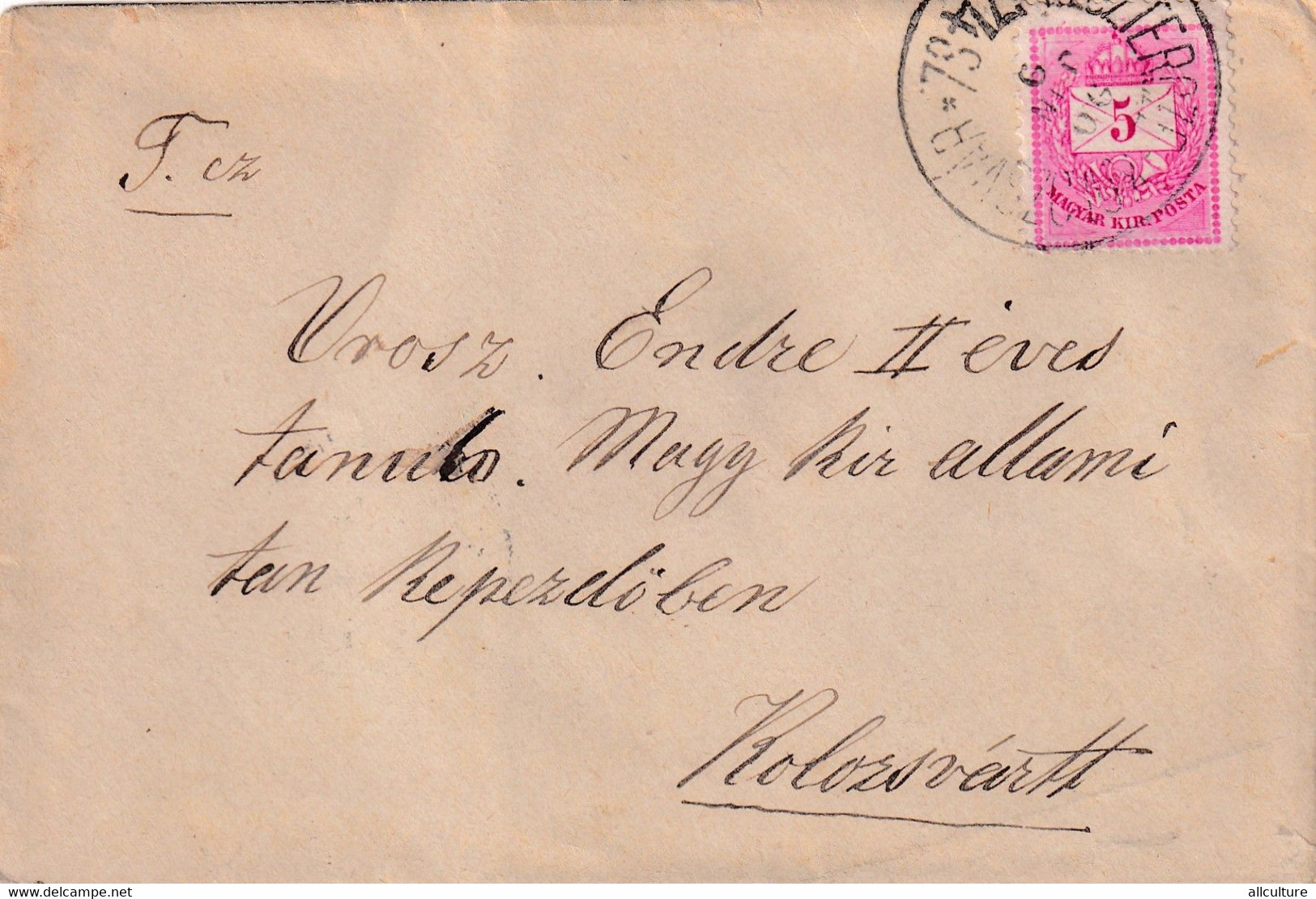 A8467- LETTER TO KOLOZSVAR CLUJ ROMANIA 1890 STAMP ON COVER MAGYAR POSTA, WAX SEAL ON THE BACK, SIGILIUM - Lettres & Documents