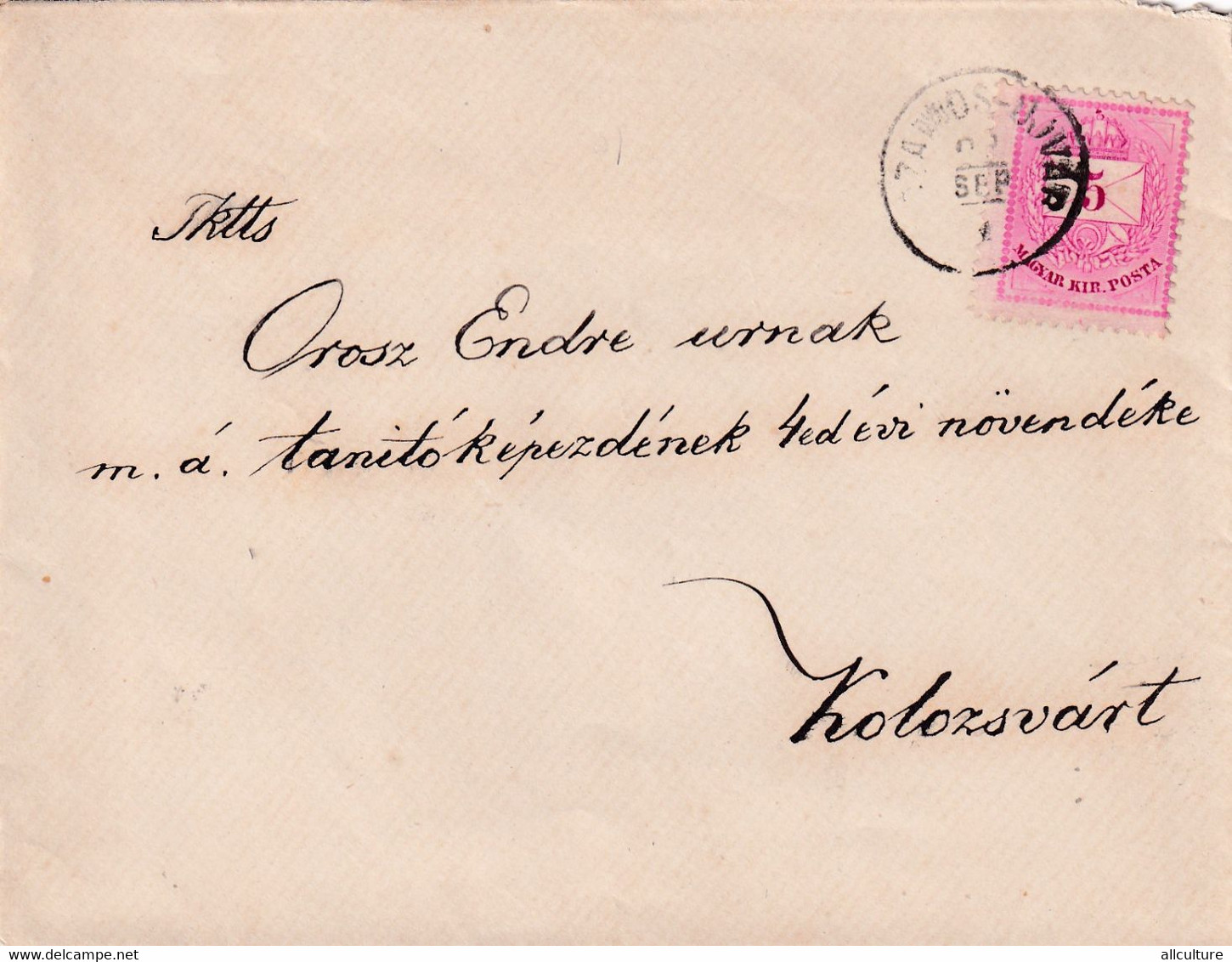 A8473- SZAMOS UJVAR GHERLA LETTER TO KOLOZSVAR CLUJ ROMANIA STAMP ON COVER 1892 MAGYAR POSTA USED - Covers & Documents