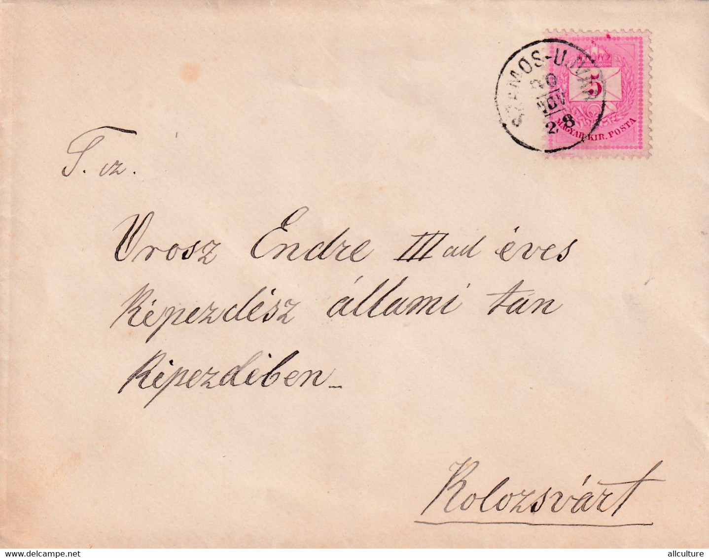 A8475- LETTER  TO KOLOZSVAR CLUJ ROMANIA STAMP ON COVER 1890 MAGYAR POSTA USED - Cartas & Documentos