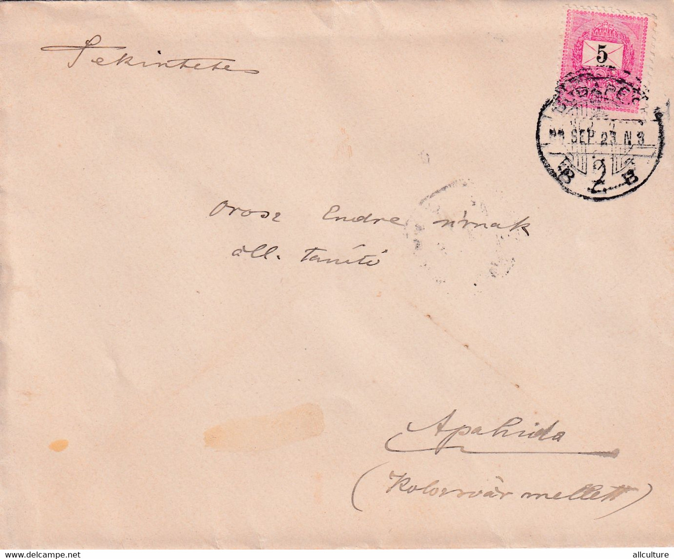 A8479- LETTER  TO APAHIDA CLUJ ROMANIA FROM BUDAPEST STAMP ON COVER 1899 MAGYAR POSTA USED - Briefe U. Dokumente