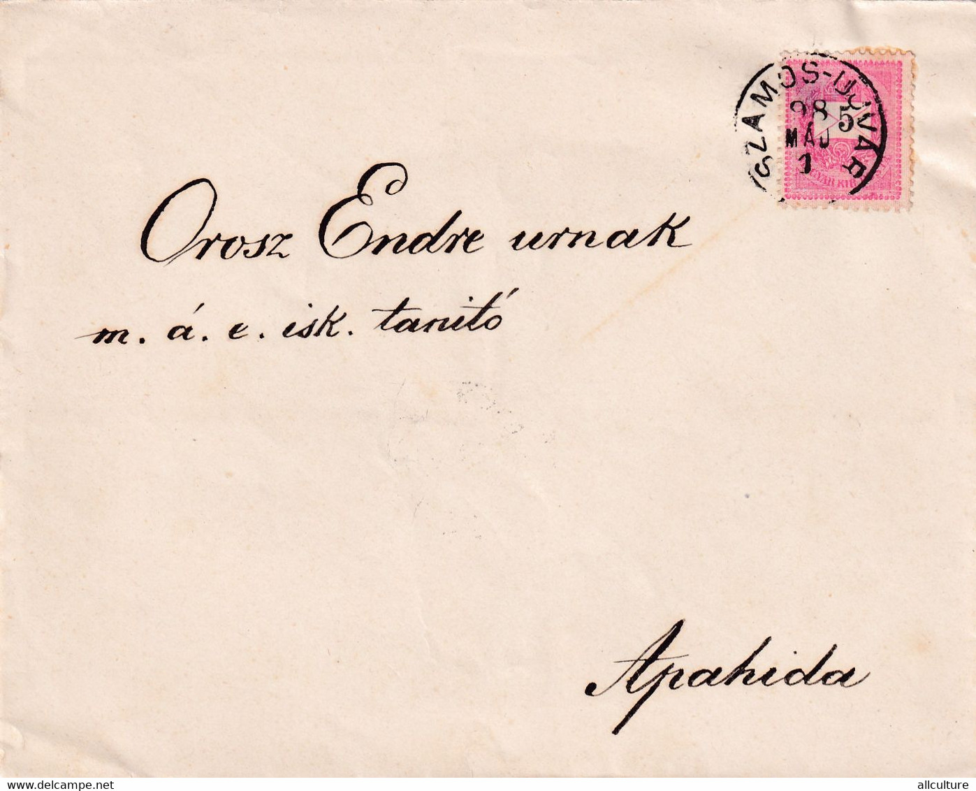 A8480- LETTER  TO APAHIDA CLUJ ROMANIA FROM SZAMOS-UJVAR STAMP ON COVER 1898 MAGYAR POSTA USED - Lettres & Documents