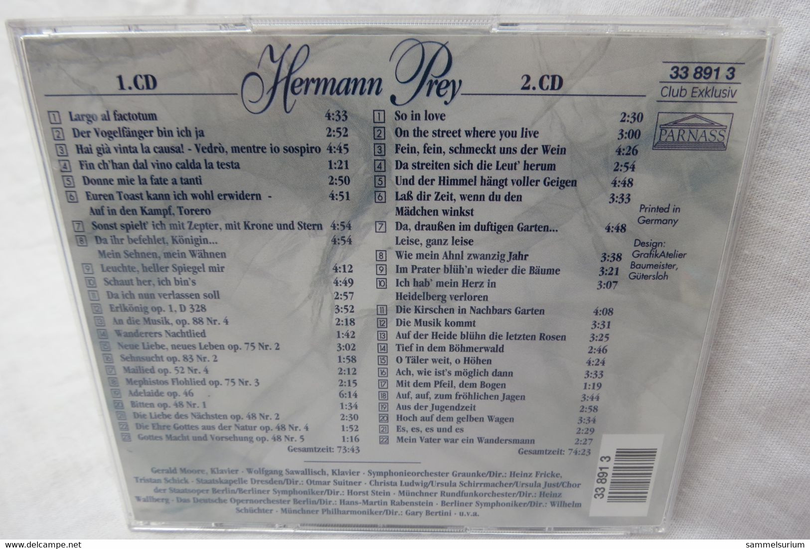 2 CDs "Hermann Prey" Ein Leben Für Die Musik, Von Der Oper Bis Zum Volkslied - Opere