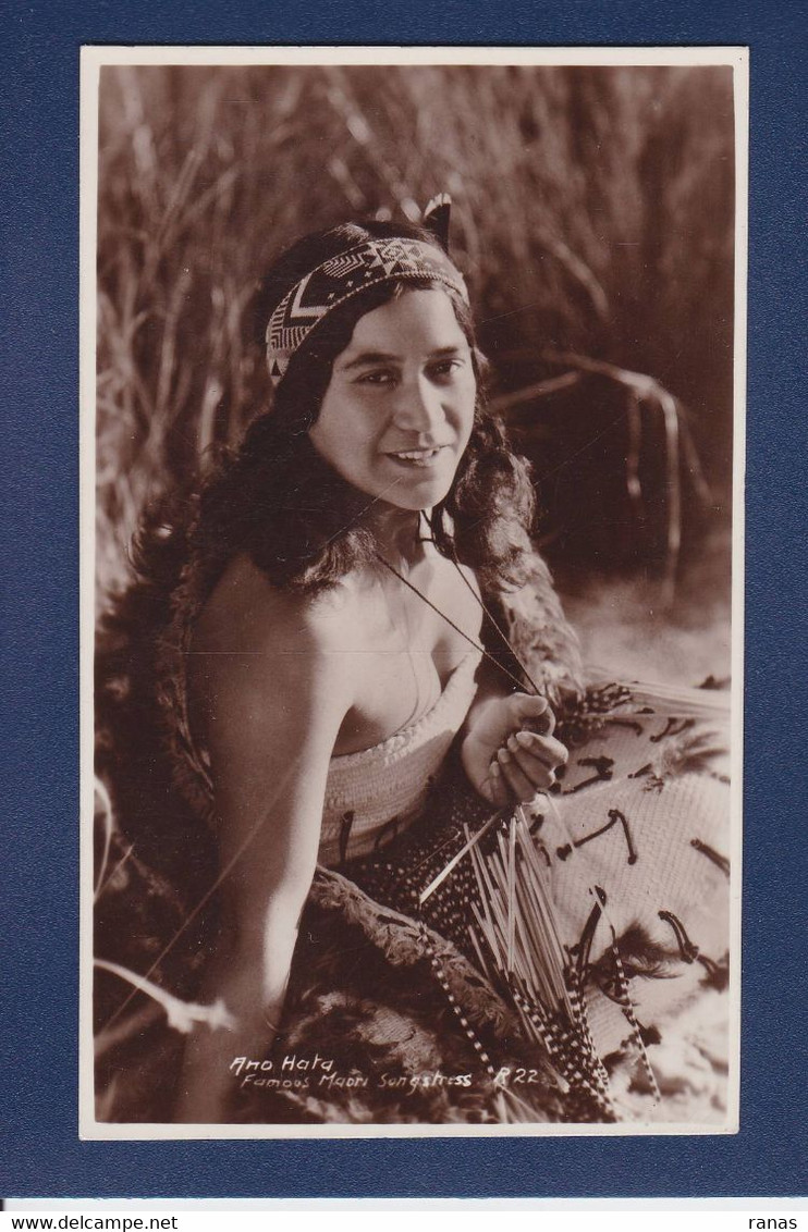CPA Nouvelle Zélande Maori Type Ethnic Femme Woman écrite - Nouvelle-Zélande