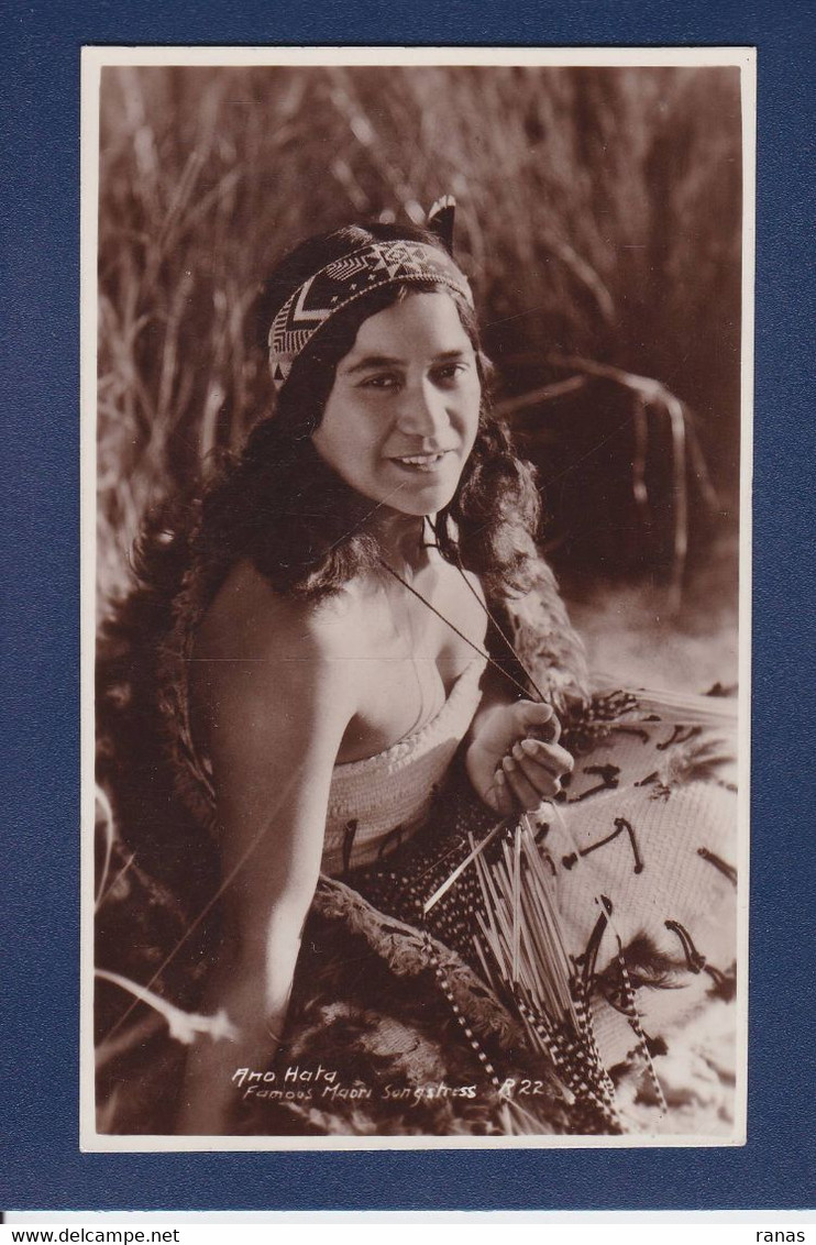 CPA Nouvelle Zélande Maori Type Ethnic Femme Woman écrite - New Zealand