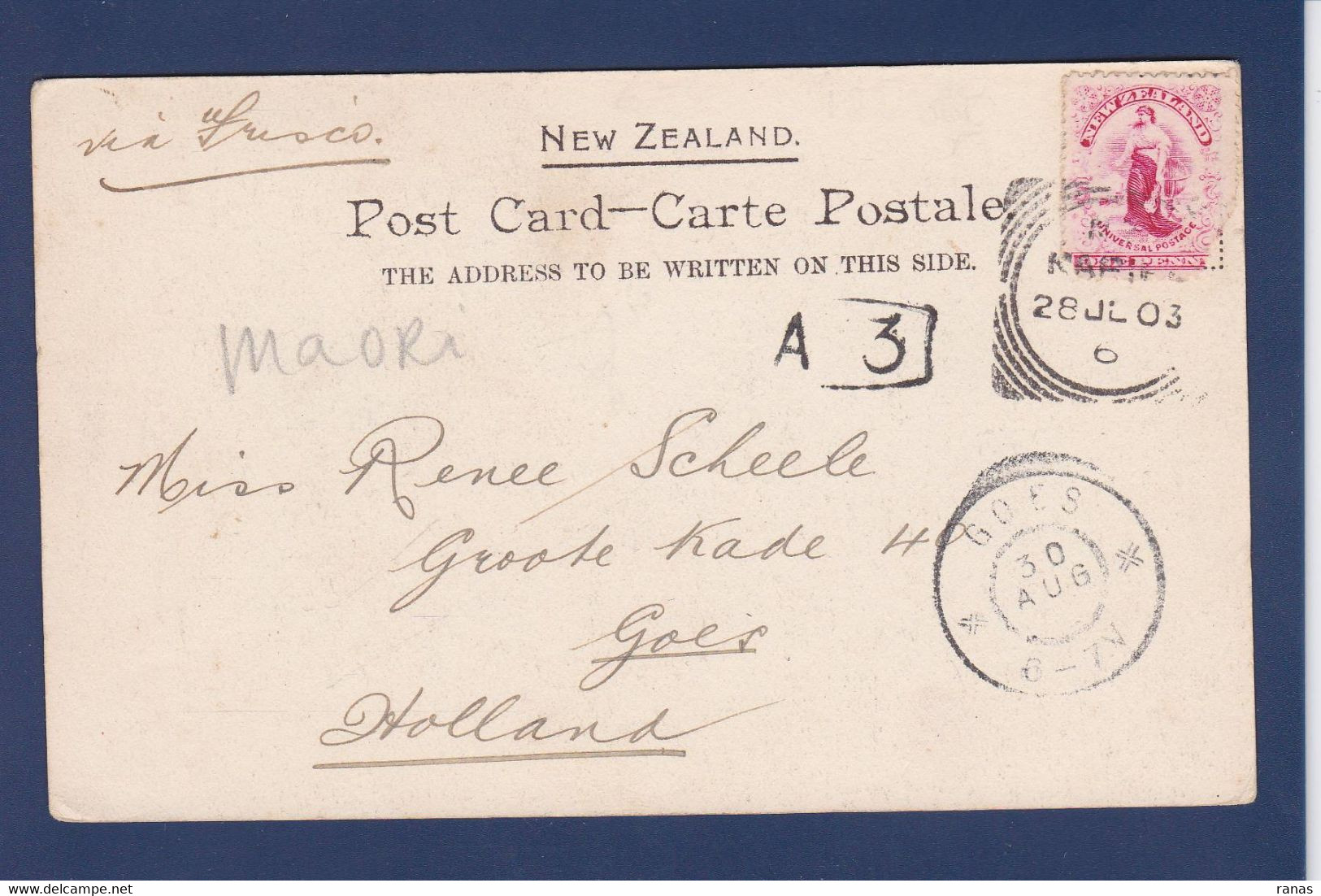 CPA Nouvelle Zélande Maori Type Ethnic Circulé Femme Woman - New Zealand