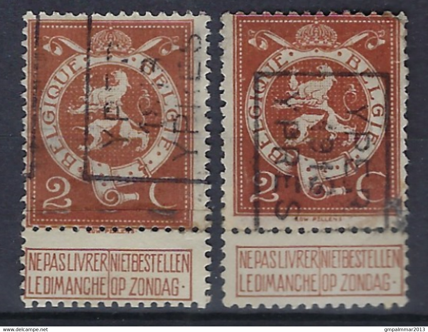 Nr. 109 Voorafgestempeld Nr. 2247 Positie A + B  YPER 1913 YPRES ; Staat Zie Scan  ! - Roller Precancels 1910-19