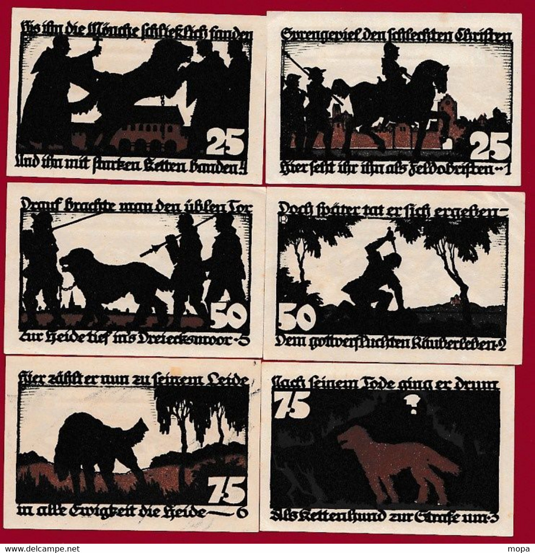 Allemagne 6 Notgeld  Stadt  Vechta (SERIE COMPLETE  Réf--1358/1 -- Recueil Manfred Mehl)  Dans L 'état Lot N° 45 - Collections