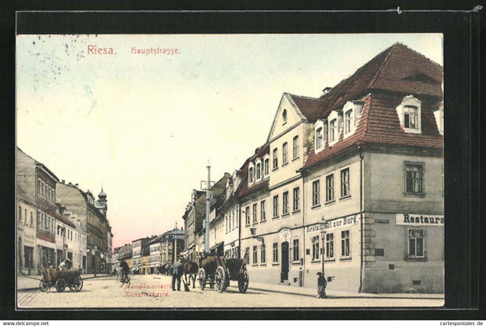 AK Riesa, Restaurant Zur Burg An Der Hauptstrasse - Riesa